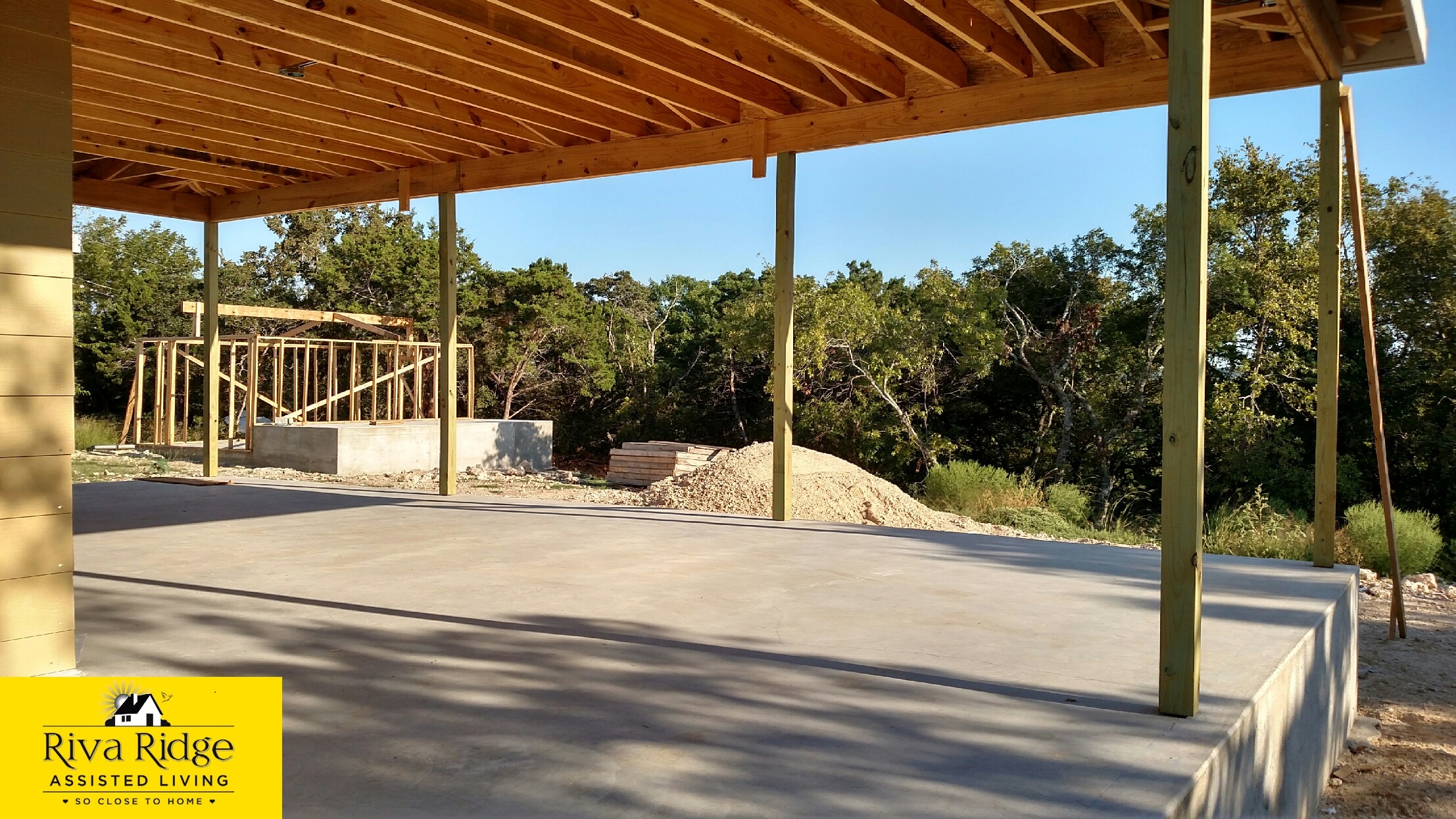 Construction progress on Riva Ridge Assisted Living Leander