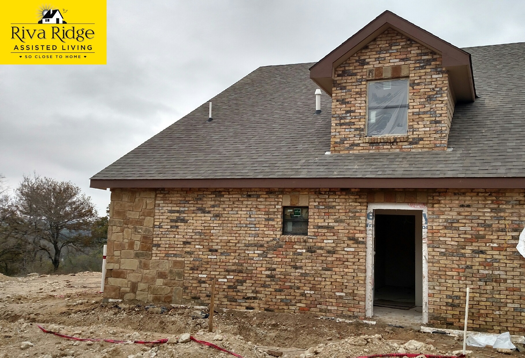 Construction progress on Riva Ridge Assisted Living in Leander Texas