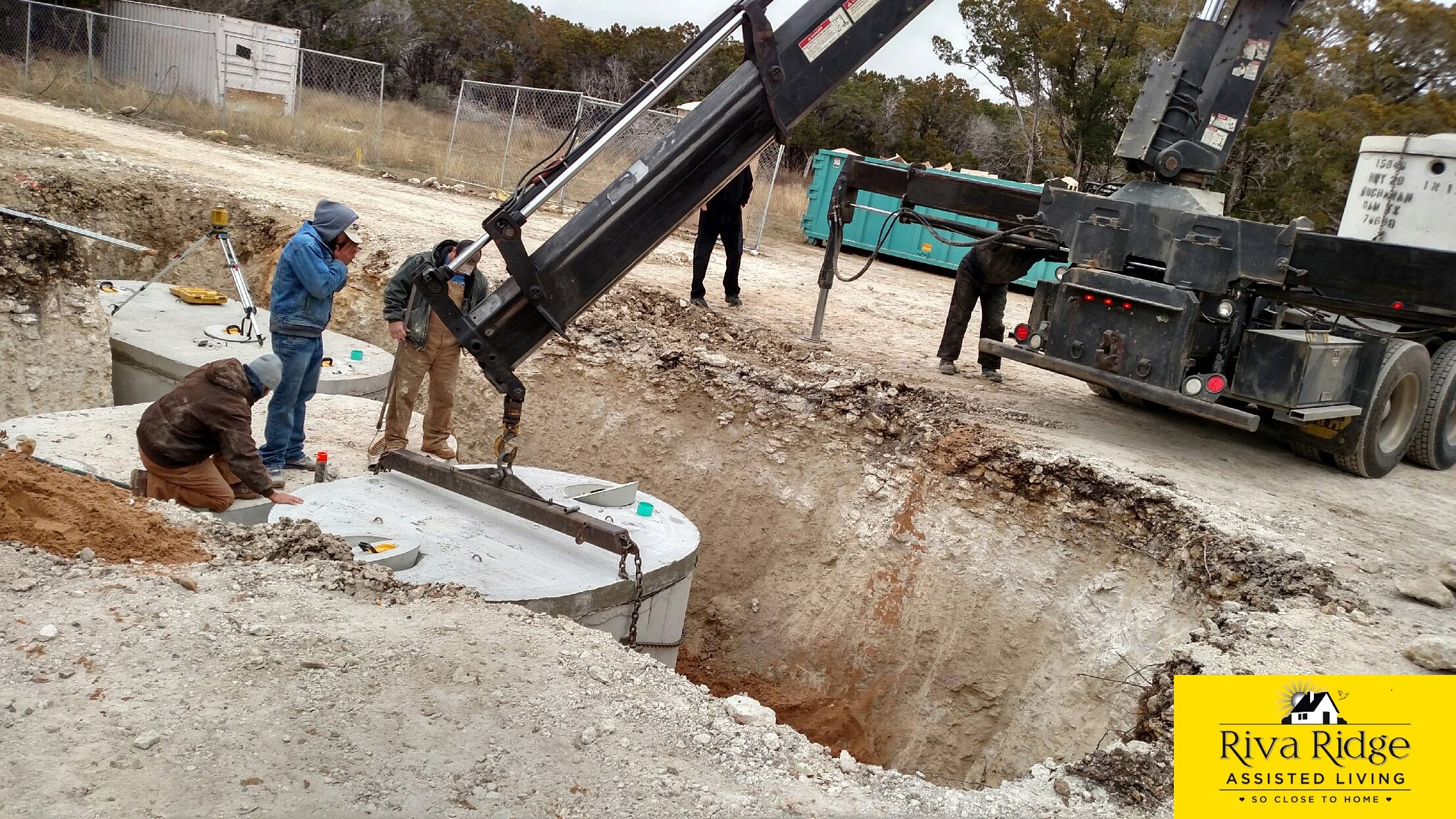 Construction progress on Riva Ridge Assisted Living in Leander, TX